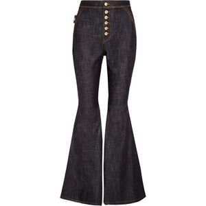 Ellery Ophelia Flare Navy Raw Denim High Waist